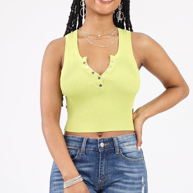 Kiwi Ribbed Tank Top