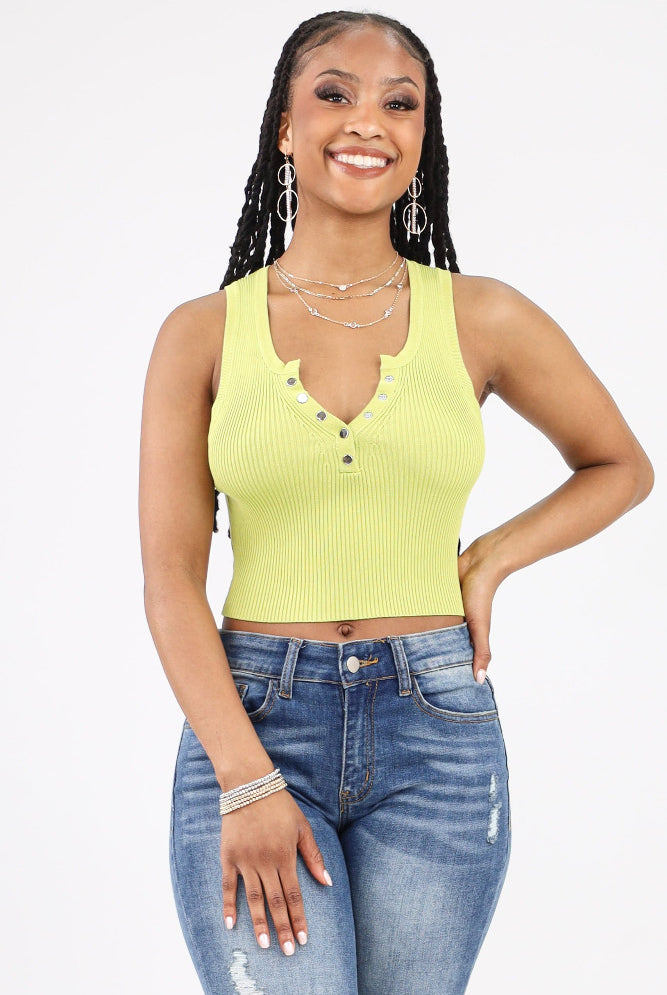 Kiwi Ribbed Tank Top