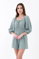 Sage Solid Romper