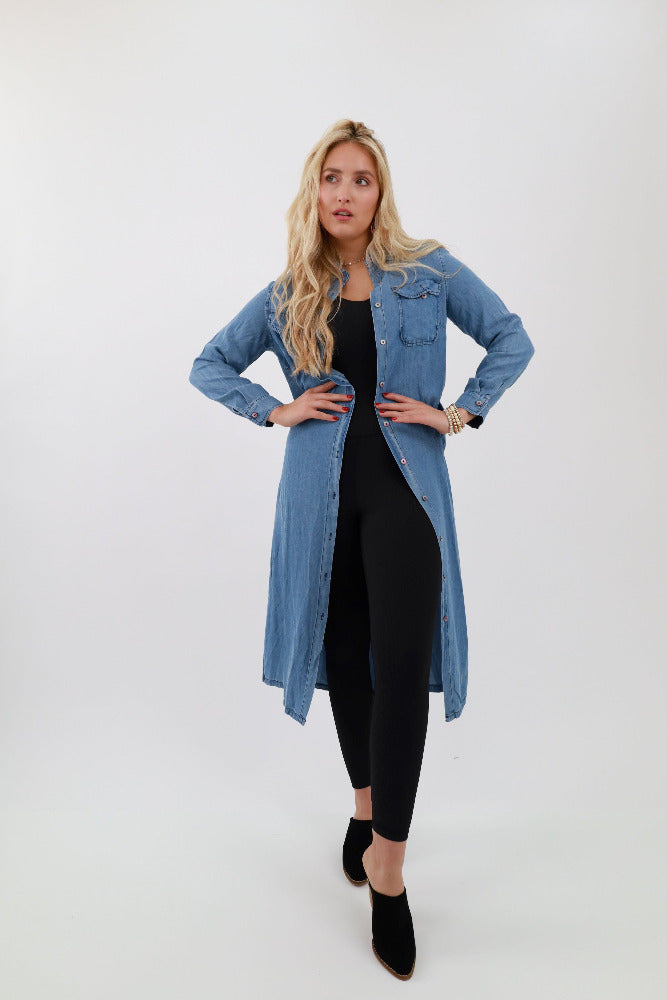 Denim shirtdress