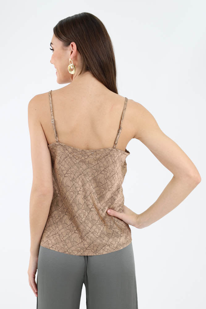 Back of champagne camisole