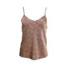 Champagne Jacquard Satin Camisole Flatlay