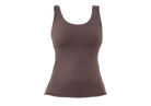 Brown womens tank top flatlay