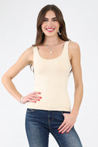 Ivory U Neck womens tank top