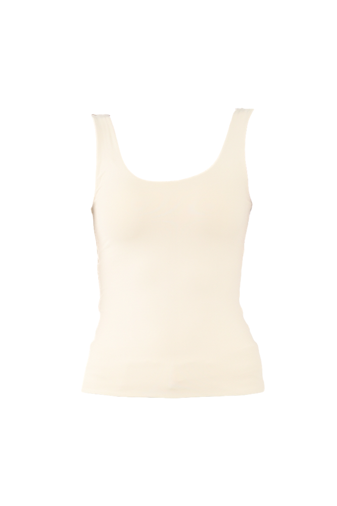 Ivory womens tank top flatlay