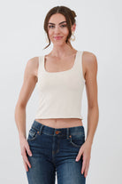 Champagne Cropped Tank Top