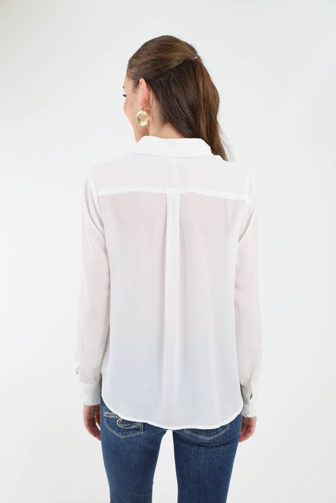 Back of White Embroidered Blouse