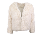 Cream Faux Fur Jacket Flatlay