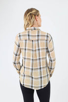 Back of Off White Flannel Shirt