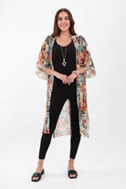 Sheer Floral Duster