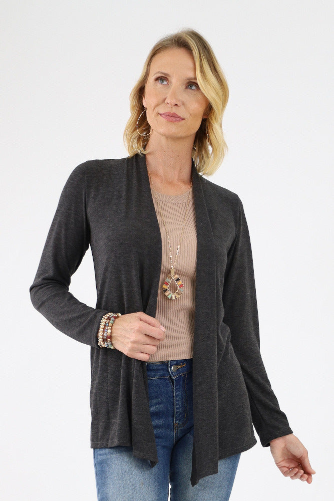 Charcoal Lightweight Cardigan