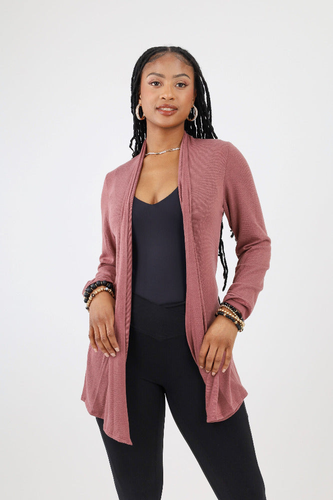 Mauve Lightweight Cardigan