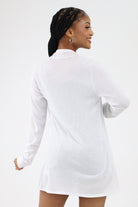 Back of White Lightweight Cardigan