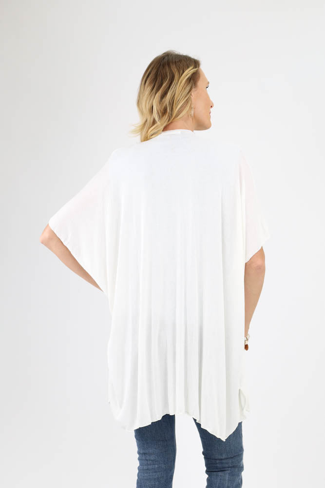 Back of Ivory Cardigan Sweater