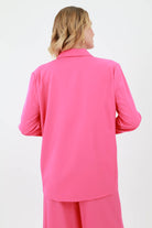 Back of Fuchsia Oversized Tailored Blazer