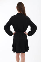 Back of black Formal Mini Dress