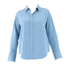 Blue Womens Button Up Top Flatlay