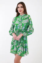 Emerald Garden Floral Dress