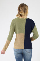 Back of Colorblock Knit Pullover