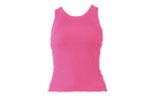 Fuchsia Racerback Knit Tank Top Flatlay