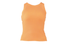 Orange Racerback Knit Tank Top Flatllay