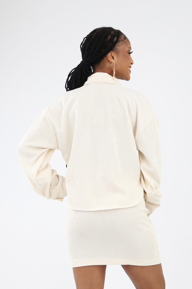 Back of Ivory Corduroy Jacket