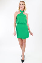 Green Formal Halter Mini Dress