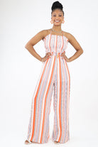 Woven Striped Jumpsuit