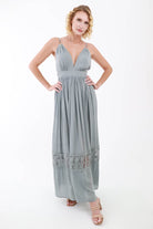 Sage Woven Maxi Dress