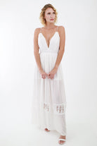 White Woven Maxi Dress