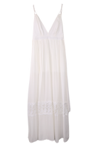 White Woven Maxi Dress Flatlay