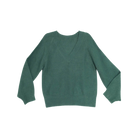 Dark Green Crew Neck Sweater Flatlay