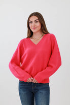 Fuchsia Crew Neck Sweater