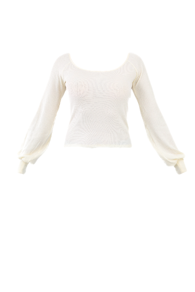 Cream Square Neck Top Flatlay