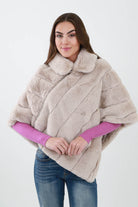 Cream Faux Fur Poncho