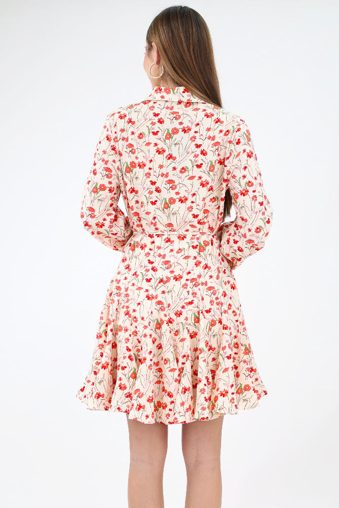 Back of floral shirt dress