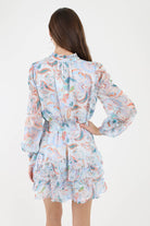 Back of paisley Tiered Ruffle Dress