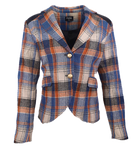 Blue and orange Plaid Blazer Flatlay