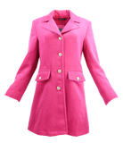 Fuchsia Long Coat Flatlay