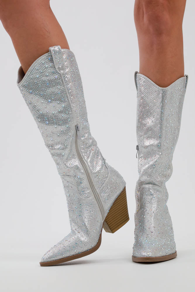 Glitter Rhinestone Boots