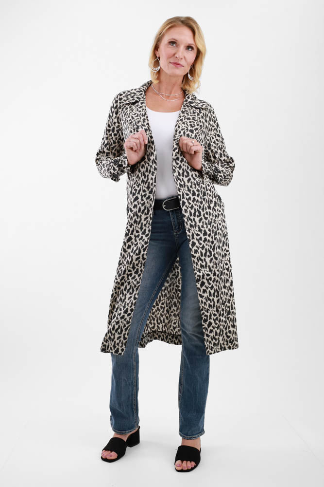 Charemuse Satin Duster - Leopard