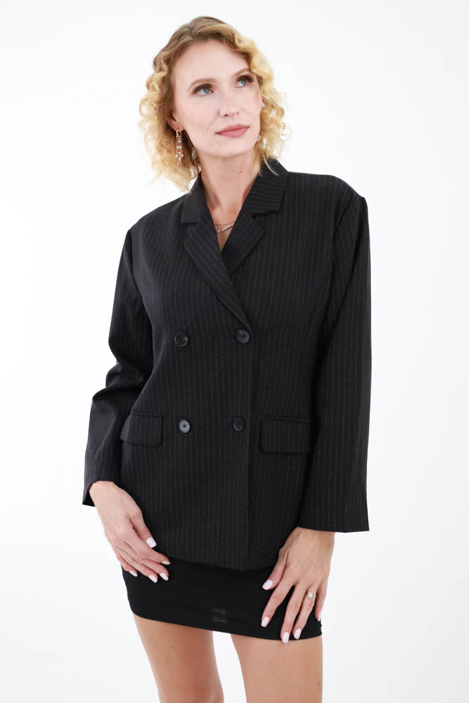 Black Pinstripe Jacket