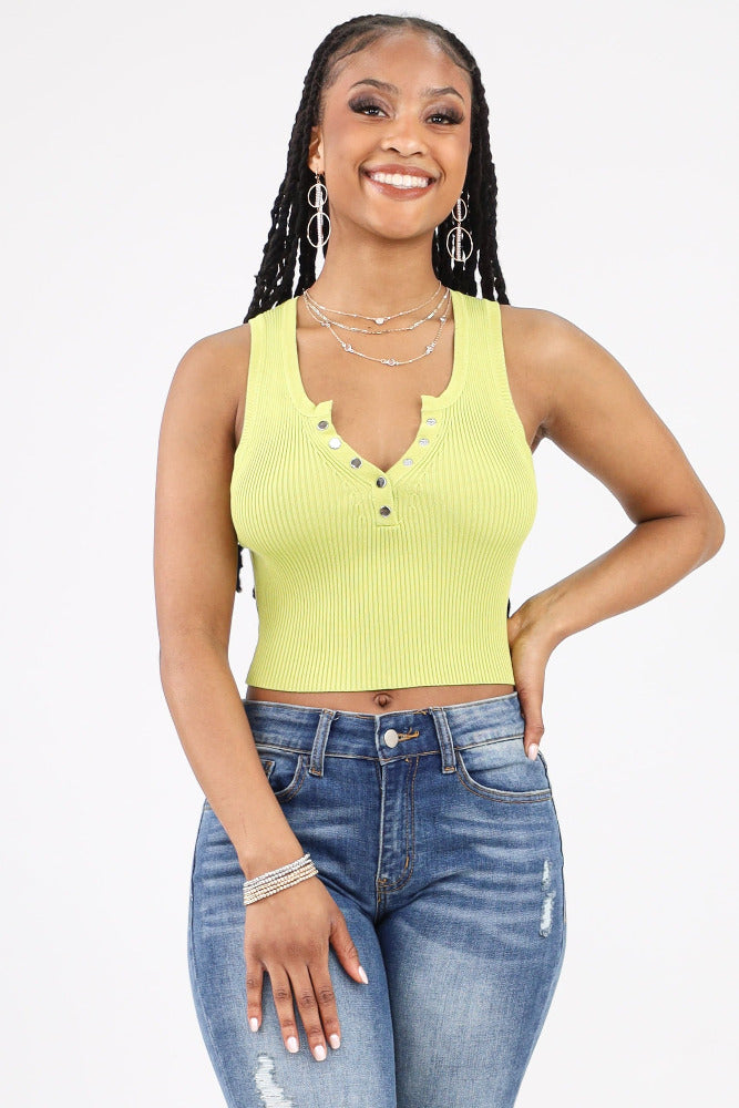 Kiwi Ribbed Tank Top