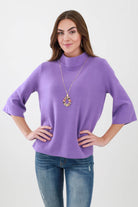 Purple Bell Sleeve Sweater