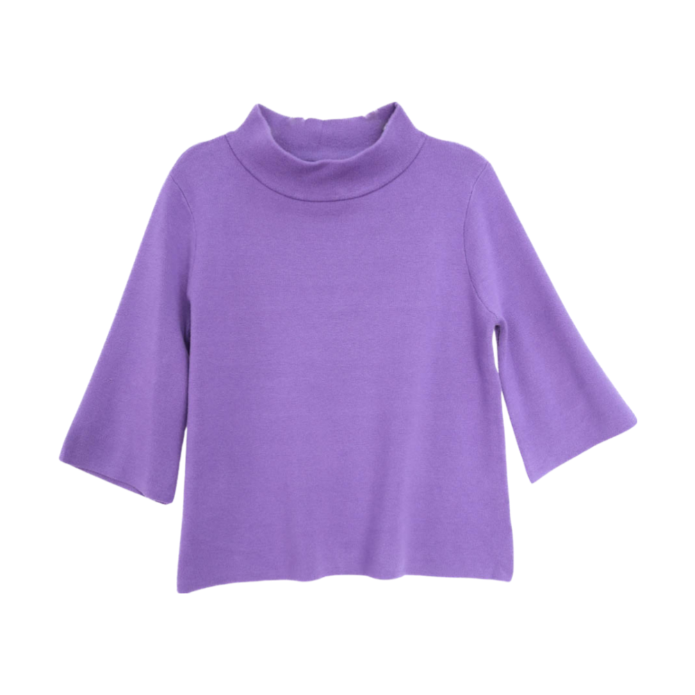 Purple Bell Sleeve Sweater Flatlay